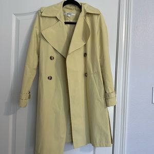 17. DKNY yellow trench coat